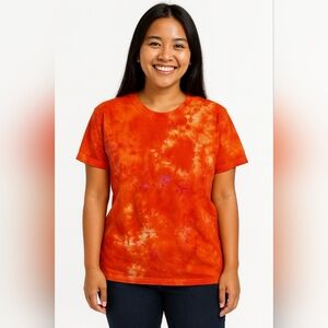 SUMMER SUN Ladies 1X Short Sleeve Tie Dye Tee